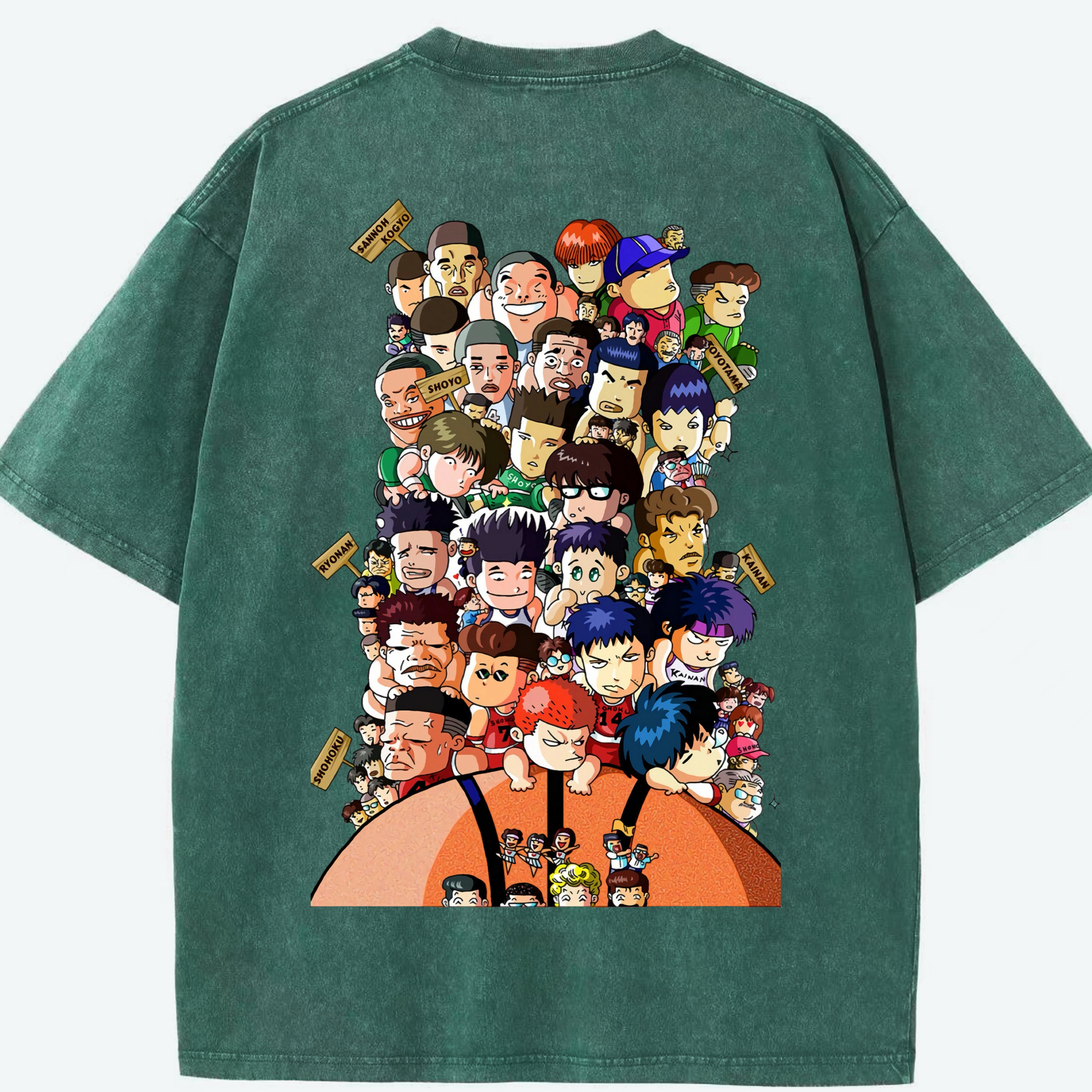 （画像用） SLAM DUNK／スラムダンク 綿100% ヴィンテージ風 半袖Tシャツ（背面プリント）